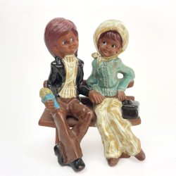 Retro figur k�restepar � 20 cm