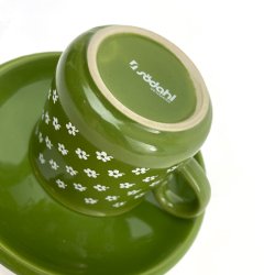 Gr�n retro kaffekop fra S�dahl
