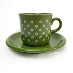 Gr�n retro kaffekop fra S�dahl