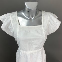 Hvid vintage sommerkjole - str M