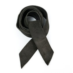 Dunkelgrauer Vintage Wildledergrtel