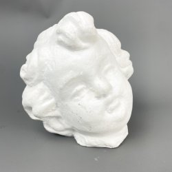 Vintage englehoved i gips