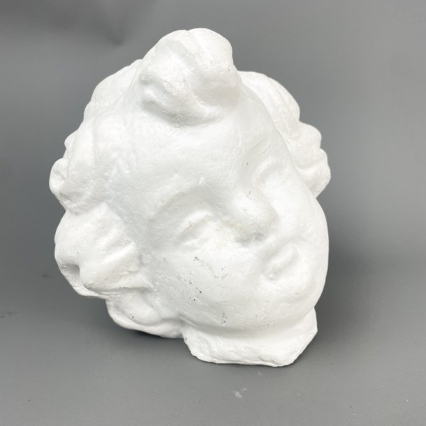 Vintage englehoved i gips