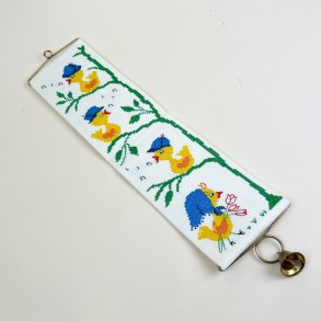 Broderet vintage juleklokkestreng