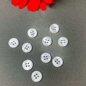 Zehn kleine, klare Vintage-Knpfe  8 mm