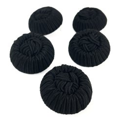 Fem sorte vintage passementerieknapper fra 1940erne