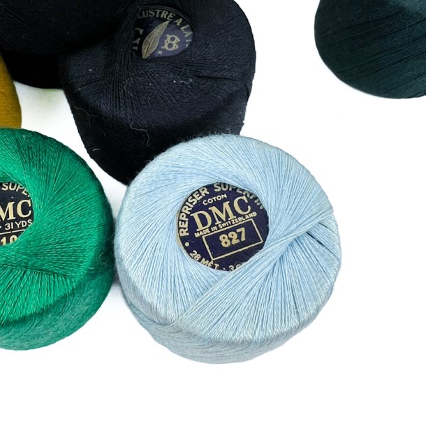 Tyve vintage DMC kniplegarn