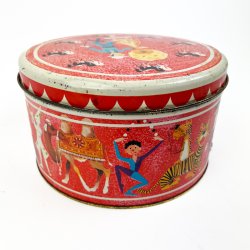 R�d vintage kaged�se cirkus