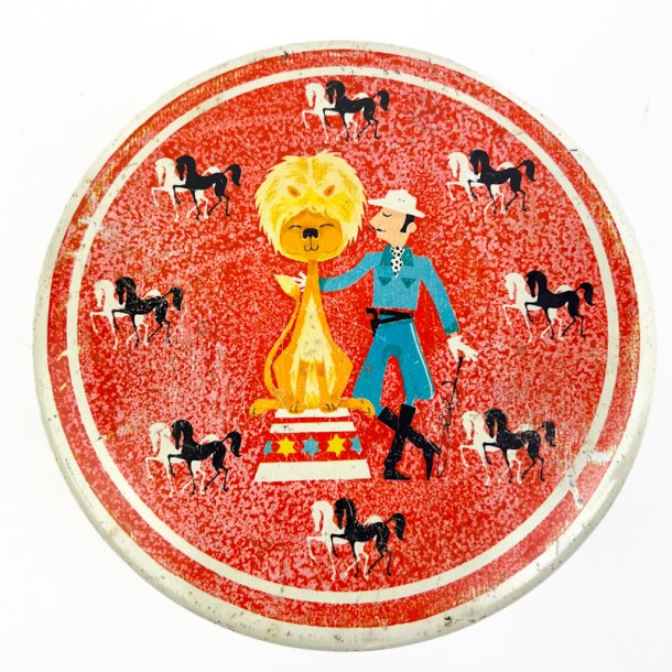 R�d vintage kaged�se cirkus