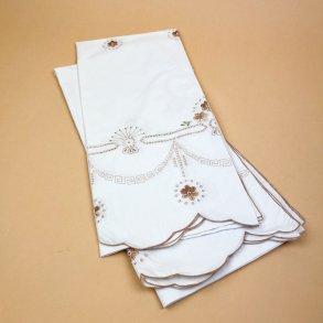 Vintage k�kkengardin s�t hvid