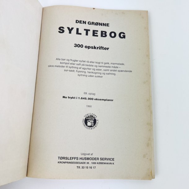 Vintage T�rsleffs syltebog