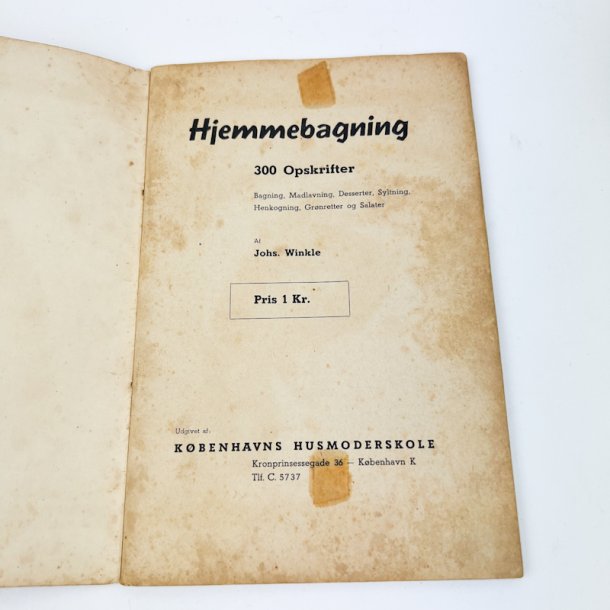 Hjemmebagning � Johs. Winkle � 1938