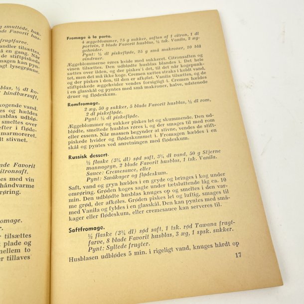 Vintage Den gule Dessertbog fra T�rsleffs