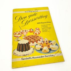 Vintage Den gule Dessertbog fra T�rsleffs