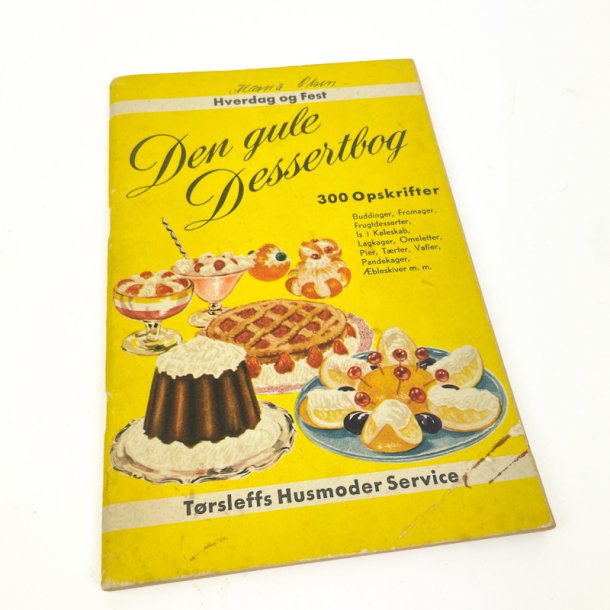 Vintage Den gule Dessertbog fra T�rsleffs
