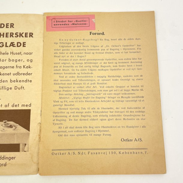 Vintage Dr. Oetker bagebog