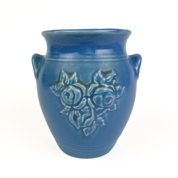 Bl� Guldkroken vintage krukke