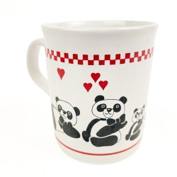 Engelsk retro krus med pandaer
