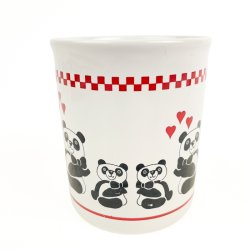 Engelsk retro krus med pandaer