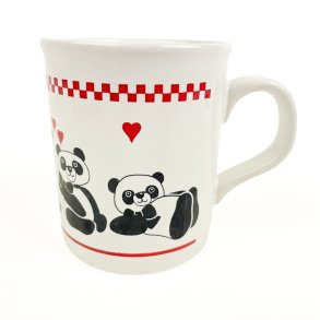 Engelsk retro krus med pandaer