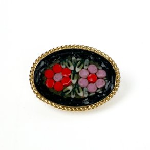 Gylden vintage broche mosaik