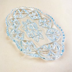 Klart krystalglas fad