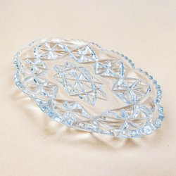 Klart krystalglas fad