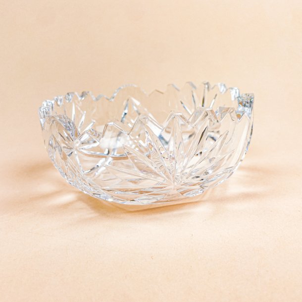 Vintage krystalsk�l i klart glas