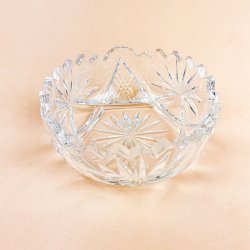 Vintage krystalsk�l i klart glas