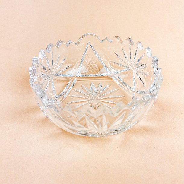 Vintage krystalsk�l i klart glas