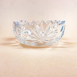 Vintage krystalsk�l i klart glas