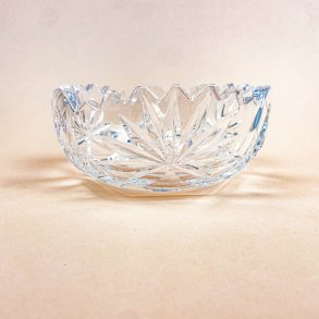 Vintage krystalsk�l i klart glas