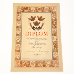 Dekorativt svensk mejeridiplom