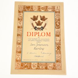 Dekorativt svensk mejeridiplom
