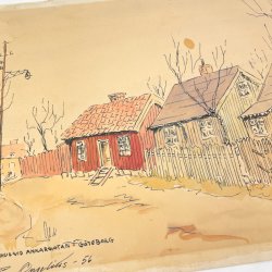 Per Omelius G�teborg akvarel