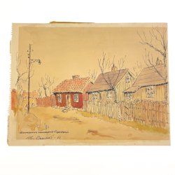 Per Omelius G�teborg akvarel