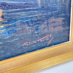 Richard Friis havnemotiv oliemaleri