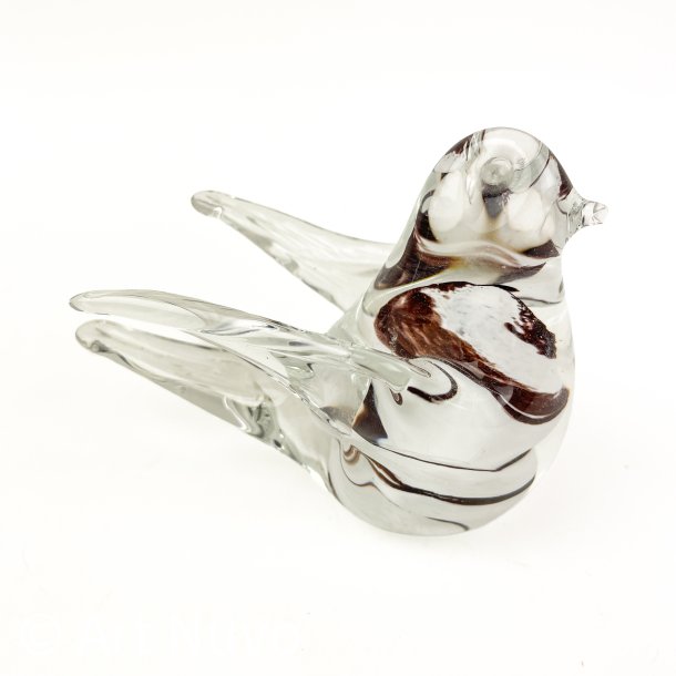Dekorativ brun retro glasfugl