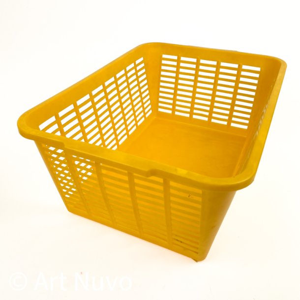 Gul retro opbevaringskurv