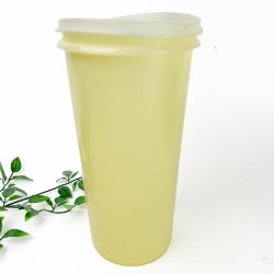 Stor gul tupperware opbevaringsb�tte