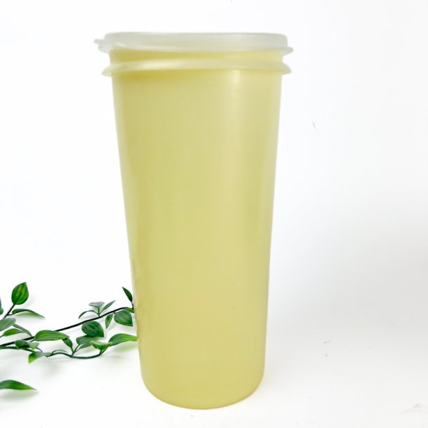 Stor gul tupperware opbevaringsb�tte