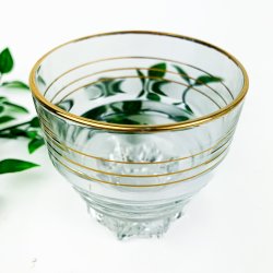 Franzsisches Vintage-glas mit Gold