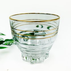 Franzsisches Vintage-glas mit Gold