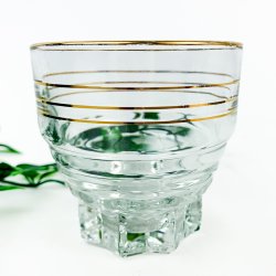Franzsisches Vintage-glas mit Gold