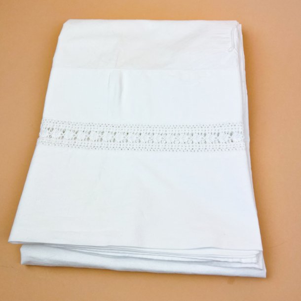 Hvid vintage pyntelagen med mellemv�rk