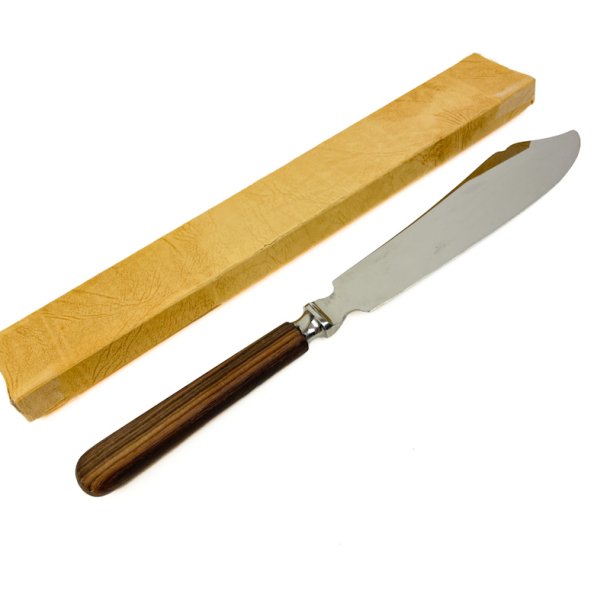 Vintage teak lagkagekniv