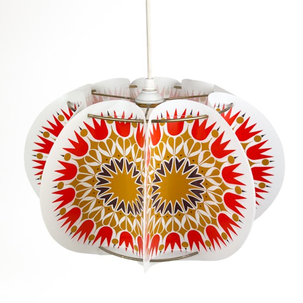Farverig retro pendellampe