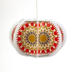 Farverig retro pendellampe