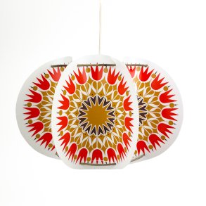 Farverig retro pendellampe