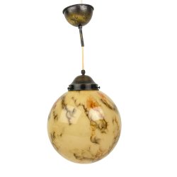 Stor Art Deco glaskugle pendel